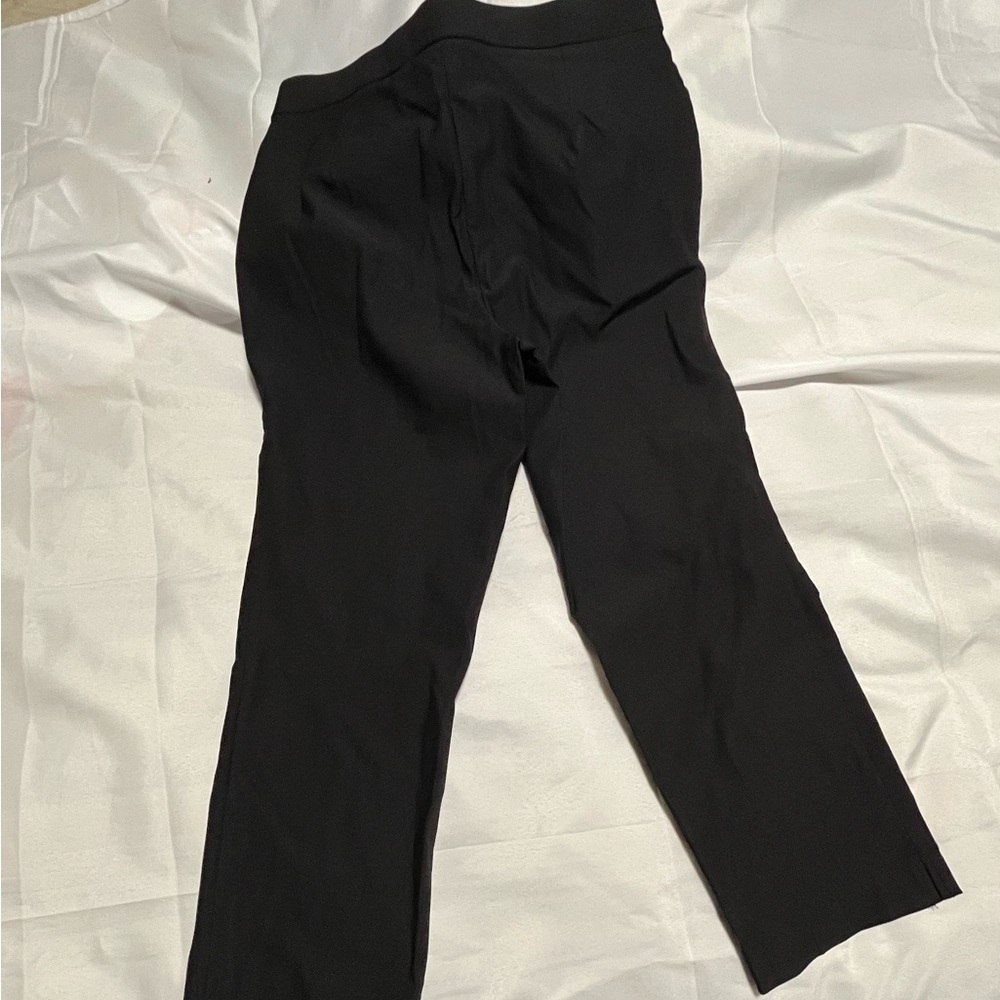 Classic Black Wide-Leg Pants (ankle length) - Picture 2 of 3